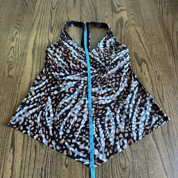 Magicsuit Womens Animal Print Underwire Racerback Tankini Swim Top Size 10 - Picture 9 of 10